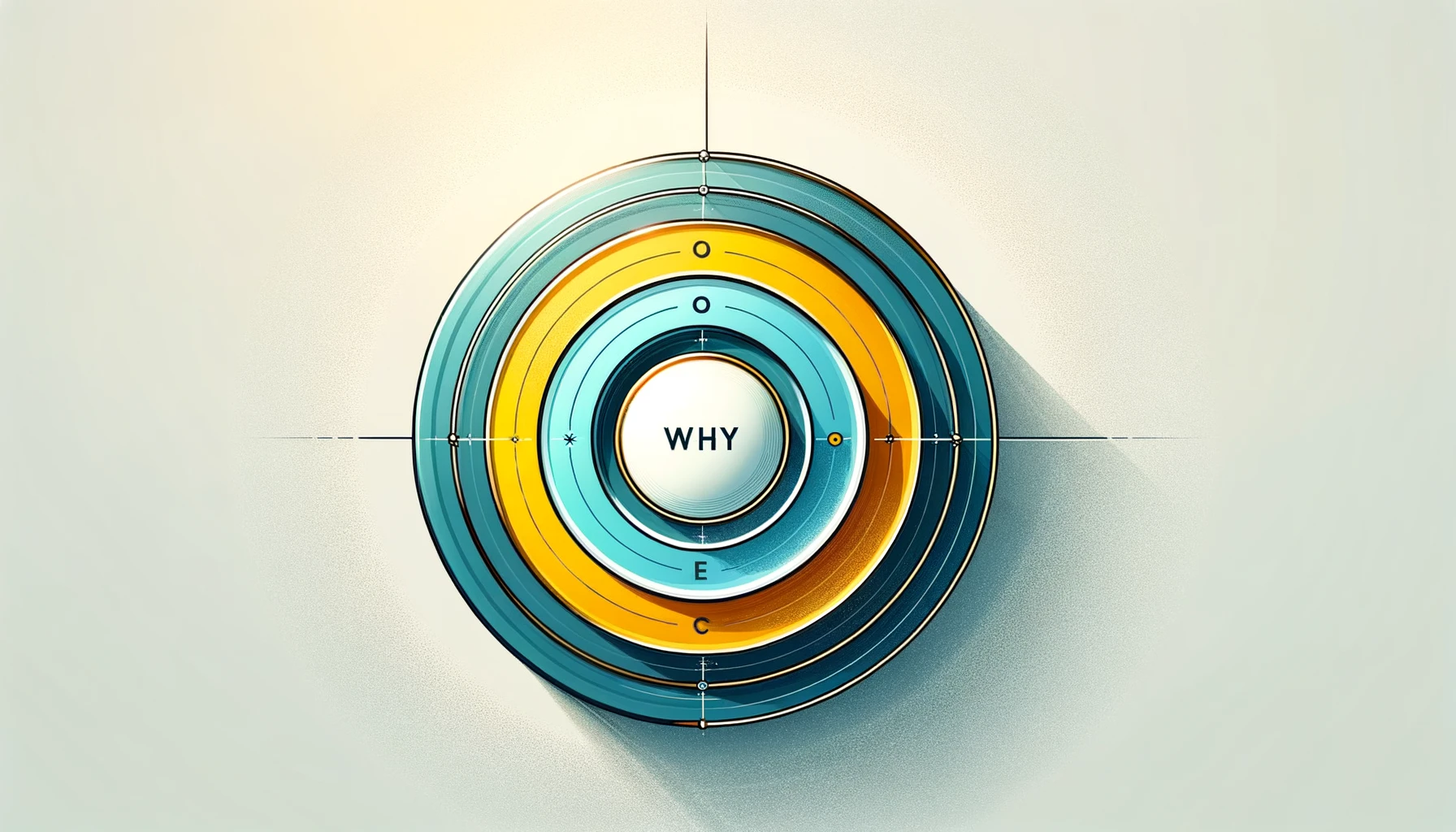 Golden Circle Visualisierung mit dem Begriff Why in der Mitte